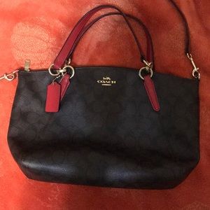 Brown & Red coach purse